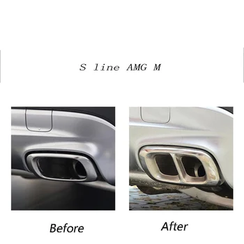 Avto styling Chrome Trim Spremenjen Rep Grlo Linijskih Cevi Izpušnega Sistema Dekoracijo Za Mercedes Benz GLA X156 Auto Dodatki