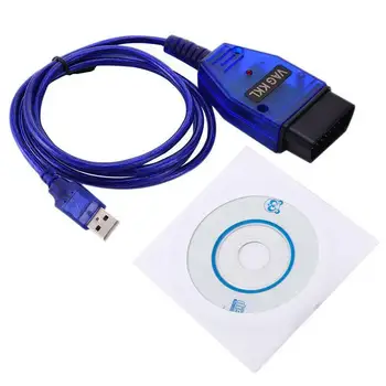 Avto USB VAG-Com Vmesnik Kabel 16 PIN KKL VAG-COM 409.1 OBD2 II OBD Diagnostika Optičnega Kabla Auto Aux