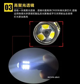 Avto Vzvratno luč LED Za Toyota LUNJ Umik pomožna luč Svetlobe Preuredi T15 12W 6000K