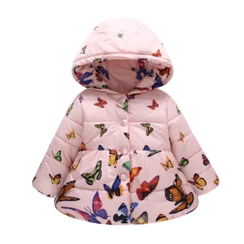 Baby Dekleta Fantje Jopiči Otroška Oblačila 2020 Jeseni Otroci Hooded Coats Pozimi Malčka Toplo Jakno Baby Cvet Bombaža Vrhnja Oblačila