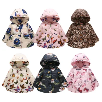 Baby Dekleta Fantje Jopiči Otroška Oblačila 2020 Jeseni Otroci Hooded Coats Pozimi Malčka Toplo Jakno Baby Cvet Bombaža Vrhnja Oblačila