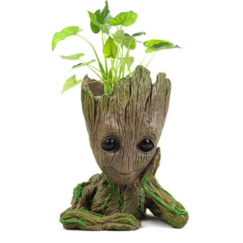 Baby Groot Vaza Cvetlični Lonček Planter Figurice Drevo Človek Srčkan Model Pero Pot Pribor Vrt Planter Cvetlični Lonček Otroci Darilo