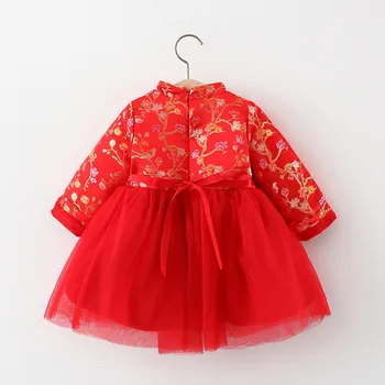 Baby Toddler Fant Dekle Lunar Kitajsko Novo Leto Tang Princesa Obleko Obleke Oblačila baby girl obleke платья на новый год2021 E1