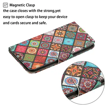 Barvita Flip Usnjena torbica Za NASPROTNEGA Realme 5 Primeru Denarnice Stojalo Knjigo Kritje Za NASPROTNEGA Realme 5 Pro 5i 6i 6 Pokrov Magnetni Telefon Vrečko