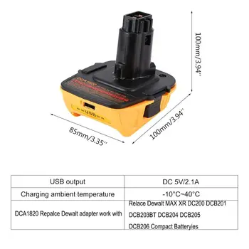 Baterija Converter Adapter DCA1820 Večnamenski za 18V, da 20V električna Orodja za Pretvorbo Adapter