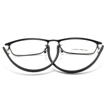 BCLEAR Klasičen Modni Moški Zlitine Optični Okvir TR90 Noge Moški Spektakel Očala Okvirji Z Spomladanski Tečaji Velik Obraz, Očala