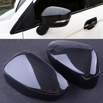 Beler ABS Ogljikovih Vlaken Črni Avtomobil Strani Krilo Ogledalo Kritje Trim Kape Zamenjava Lupina, Primerna za Mitsubishi Eclipse Križ 2018 2019