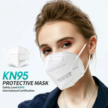 Beli Obraz Maske FFP2 KN95 Maske Filter PM2.5 Maska za Dihanje Usta CE Zaščitno Masko Proti prahu Mascarilla ffp2 Masko tapabocas