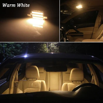 Belo, brez Napak Canbus Za BMW X5 E53 E70 F15 F85 LED notranjosti Zemljevid Dome luč + registrske Tablice svetilke Komplet