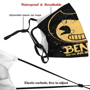 Bendy-In-The-Ink-Pralni mascarillas con filtro estampadas stroj za večkratno uporabo masko otroci usta masko z design smešno