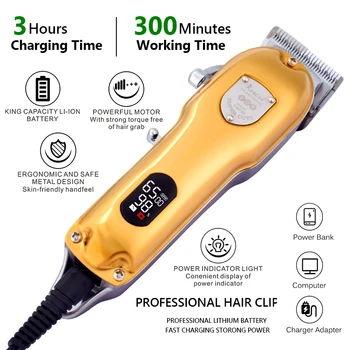 Berber shop lase clipper professional hair trimmer za moške brado električni rezalnik za lase rezanje, striženje akumulatorski strip