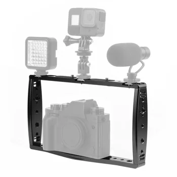 BGNing Posodobitev DSLR Video Ploščad Kletko Ročni Pametni Stabilizator Objemka Fotoaparat Kletko za Gopro Max 9 8 7 za Insta360 ENEGA R Fotoaparat