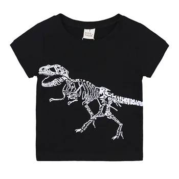 BINIDUCKLING Poletje Fant Risanka Dinozaver Tiskanja 2PCS/Set Kratek Rokav T-Shirt majica+Hlače, Bombaž Oblačila, ki bo Ustrezala Za Otroke Otrok