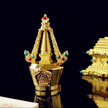 Blagoslov 12 cm lepe pločevine, ne zbledi Tantrične popravila metoda Zengfu težko zlitine Bodhi stolp stupa brezplačno ladja