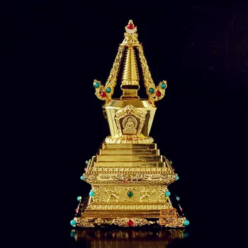 Blagoslov 12 cm lepe pločevine, ne zbledi Tantrične popravila metoda Zengfu težko zlitine Bodhi stolp stupa brezplačno ladja