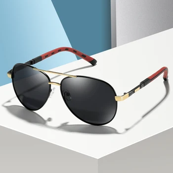 Blagovno znamko Design Polarizirana sončna Očala Klasičen Moški Kovinski Vožnjo sončna Očala Moški Premaz Sunglass UV400 Odtenki gafas de sol