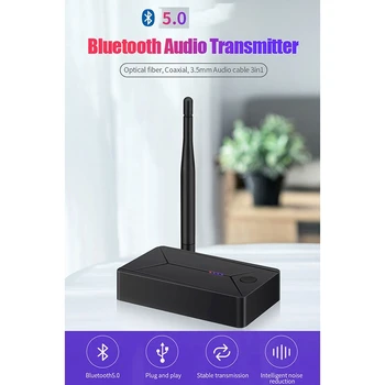 Bluetooth 5.0 Oddajnik Koaksialni Optični SPDIF Adapter 3.5 mm AUX Stereo Hi-fi Brezžično za TV PC Slušalke