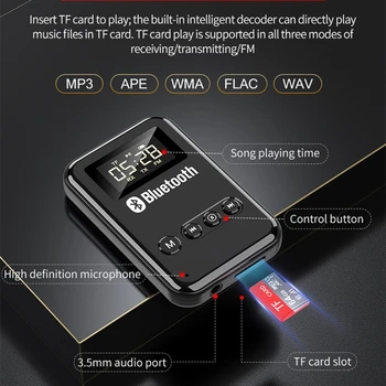 Bluetooth Audio Sprejemnik za TV PC Slušalke Avto 3,5 mm Priključek Aux Oddajnik Bluetooth 5.0 Sprejemnik Brezžični Adapter