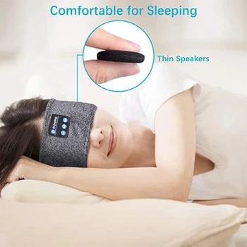 Bluetooth Spalna Slušalke Glavo Tanka, Mehka, Elastična Udobno Brezžični Glasbeni Slušalke Oči Masko za Strani Spalnik