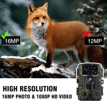 BOBLOV PR-700 16MP HD 1080P Camo samostojna lovska Kamera za Lov Opazovanje Kmetiji Home Security Wildlife Lovska Kamera za Nočno opazovanje
