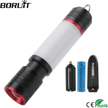 BORUiT T6 COB LED Svetilka 6-Način Povečave 1000lm Baklo z Kavelj in Magnet na Prostem Nepremočljiva Kampiranje, Lov Prenosna Luč