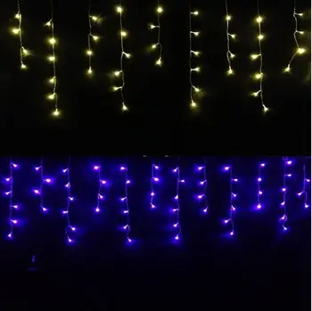 Božič Garland LED Zavese Ledenica Niz Luči 220V 5m 100Leds Notranji Padec LED Stranka Vrt, Oder na Prostem Dekorativne Luči