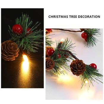 Božič Niz LED Luči Ustvarjalne Bor Cone Bakrene Žice Luči Doma Stranka Božično Drevo Soba Notranjo Dekoracijo Lučka 2M
