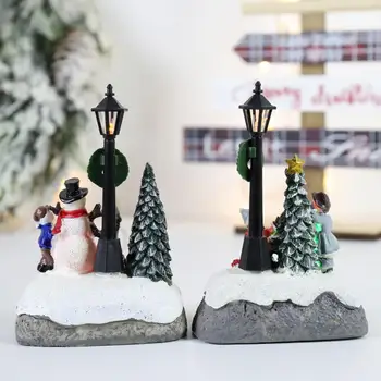 Božič Žareče Ornament Obrti DIY Miniaturni Lutka Hiša Kit Božično Drevo Okraski za Božično Darilo za Rojstni dan