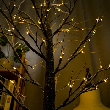 Božični okraski za dom LED Breza Sneg Drevo Lučka noč svetlobe, Festival Sodobne Zaprtih Počitnice Pravljice EU NAS Plug