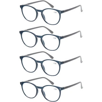 Branje Očala Moških in Žensk Pomlad Tečaj Ovalne Očala Okvir Kakovosti Bralci 4 Pack Retro 0.5 1.75 2.0 Okvirja Material