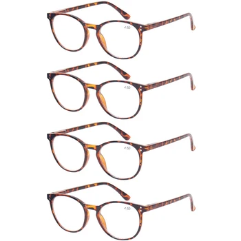 Branje Očala Moških in Žensk Pomlad Tečaj Ovalne Očala Okvir Kakovosti Bralci 4 Pack Retro 0.5 1.75 2.0 Okvirja Material