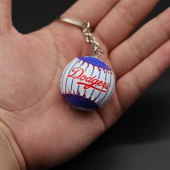 BREZPLAČNA DOSTAVA 3D Šport baseball obeskov Spominkov PU Usnje obesek za ključe, za Moške Navijači Keychain Obesek Fant Darila
