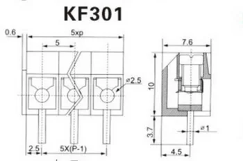BREZPLAČNA DOSTAVA 500PCS KF301-3P KF301-5.0-3P KF301 