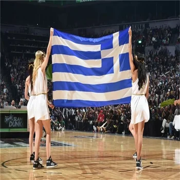 Brezplačna Dostava za 3 m x 5 m, ki Visi grški Modri in Beli Trakovi Zastavo Grška Država Poliester Standard Zastava Banner na Prostem Zastavo