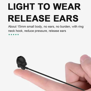 Brezžična Spalna Slušalke Z Mikrofonom HiFi Silikonski Earphon Slušalke za V Uho Preklic Športne Slušalke Hrupa Mehko Q7G9