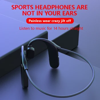 Brezžične Bluetooth Slušalke Kostne Prevodnosti Slušalke Močnejši Baterije Stereo TWS Šport Nepremočljiva Sweatproof Čepkov
