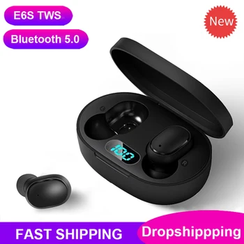 Brezžične Slušalke Bluetooth Slušalke za Prostoročno 5.0 TWS Stereo Čepkov s Polnjenjem Primeru LCD-Zaslon za Airdots Dropshipping