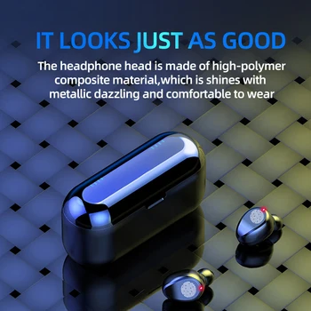 Brezžične Slušalke Bluetooth V5.0 TWS Brezžične Bluetooth Slušalke LED Zaslon Z 3500mAh Moči Banke Slušalke Z Mikrofonom