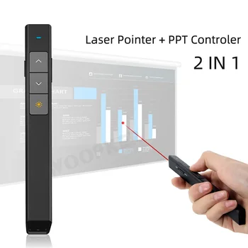 Brezžični Daljinski upravljalnik Laser Voditelj Kazalec RF 2.4 G za Power Point PPT Projektor Predstavitev Večfunkcijsko Zraka Miško
