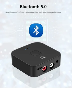 Brezžični Glasbeni Sprejemnik Bluetooth Adapter Brezžična tehnologija Bluetooth Sprejemnik 5.0 aptX LL RCA NFC 3,5 mm Priključek Aux Zvočna kartica Dropship