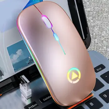 Brezžično Miško RGB Bluetooth Računalniško Miško Tiho Polnjenje Ergonomska Miška Z LED Osvetljen USB Optični Miške Za Prenosni RAČUNALNIK