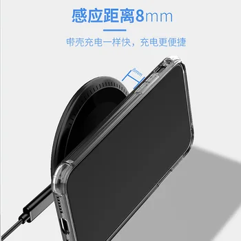 Brezžično Polnjenje Tipke za iPhone, Brezžični Polnilnik Pad Indukcijske Telefon Polnilniki za iPhone SE 11 8 X Airpods Pro Samsung S9 S10