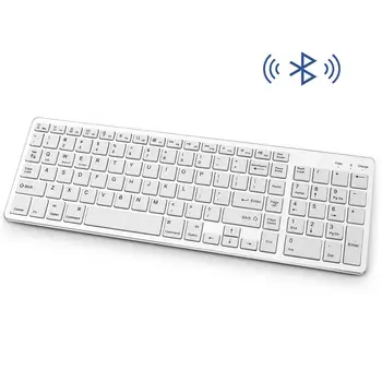 Brezžično Tipkovnico Bluetooth Polnilna Številčno Tipkovnico Polne velikosti Prenosni Ergonomska Tipkovnica za Mac Laptop Pisarniški Material