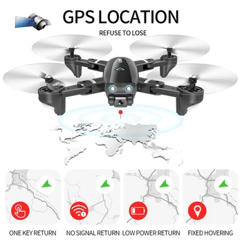 Brnenje 4K Strokovno Samodejno Vrne HD GPS Brnenje Fotoaparat 5G WiFi fpv Višina Hold Dron RC Quadcopter brezpilotna letala, s Kamero Igrača