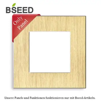 BSEED EU Standard Nov Slog iz Brušenega Aluminija 86mm Bela Črna Gloden Za električno Vtičnico