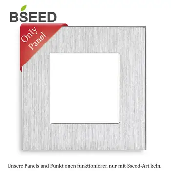 BSEED EU Standard Nov Slog iz Brušenega Aluminija 86mm Bela Črna Gloden Za električno Vtičnico