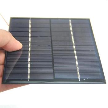BUHESHUI 12V 2W Polikristalni Mini Sončne celice, Modula Sončnih Celic Z Kablu Žice Za Polnilnik Baterije DIY Sistem 136x110*3 MM