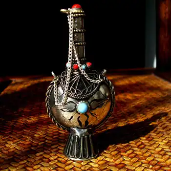 BYH035 Tibera Handicrafted Snuff Steklenico Tibera Corss Dorje Amulet Amulet Obesek za Človeka