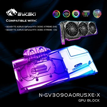 Bykski N-GV3090AORUSXE-X,3090 3080 GPU Vode Blok Za Gigabyte AORUS RTX 3090 3080 XTREME,Grafična Kartica Radiator,VGA Cooler ARGB