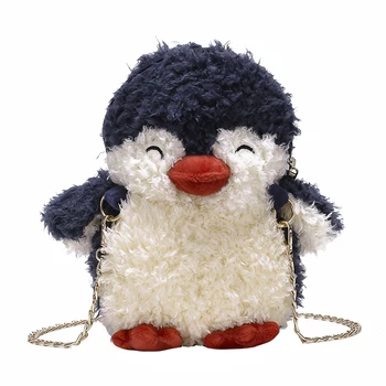 Candice guo plišastih igrač polnjene lutka cartoon živali pingvin crossbody Torba kovanec vrečko denarnica denarnica dekle paket darilo za rojstni dan 1pc